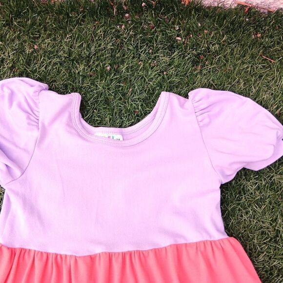 Little girls, Dot Dot Smile girls tier bell sleeve dress - Picture 13 of 15